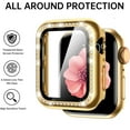 thumbnail image 2 of REQO Compatible with Apple Watch Band 38mm 40mm 41mm 42mm 44mm 45mm 46mm, Women Bling Jewelry Bands with Tempered Glass Screen Protector Case, Shiny Strap for iWatch Series 10/9/8/7/6/5/4/3/2/1/SE, 2 of 7