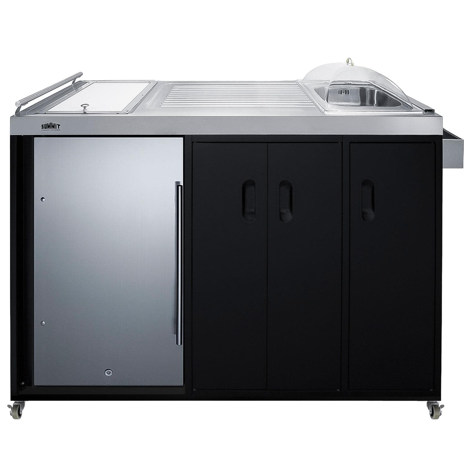 Summit Outdoor Stainless Steel Weatherproof Kitchenette Refrigerator - Right Hinge - CK54OSRS