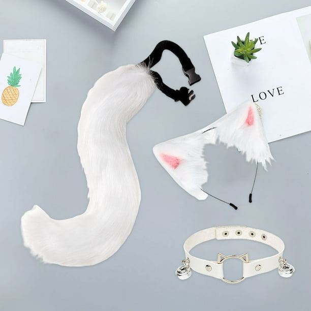 Conjunto gótico disfraz Lolita guantes gargantilla Cosplay para niños adultos blanco Hugo Traje de juego de cosplay