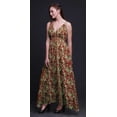 thumbnail image 5 of Bimba Feuilles Dames Longue Imprimé Floral Bretelles Spaghetti V Cou Maxi Plage Wear-XXX-Large, 5 of 5