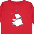 thumbnail image 4 of Inktastic Polar Bear, Bear with Scarf, Cute Bear, Snowflakes Boys or Girls Long Sleeve Toddler T-Shirt, 4 of 5