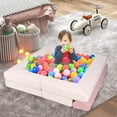 thumbnail image 4 of Costway Kids Modular Play Couch Play Set with Suede Fabric Cover High-Density Foam Pink, 4 of 10