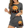 thumbnail image 4 of Uaswgudfs Women's Cotton Blend Pajama Set - Halloween Print, Elastic Waist, 4 of 7