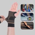 thumbnail image 1 of Soporte de muñeca de alta elasticidad | Negro | Nylon cómodo y transpirable | 1 Par | Se adapta a 6.3-9.84 in | Manga de compresión para deportes, ejercicio, fitness, levantamiento de pesas, 1 of 6