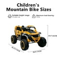 thumbnail image 7 of iRerts 12V Powered Ride on Toys UTV, Kids Ride on Cars with Remote Control, Bluetooth, Music, LED Lights, 4 Wheels Suspension, Kids Cars Electric Vehicles for Boys Girls Ages 3-6 Gifts, Yellow+Black, 7 of 7