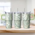 thumbnail image 2 of Paisley Pattern 20OZ Insulated Coffee Mug Stainless Steel Travel Tumbler with Lid Handle Straw, 2 of 6