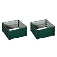 thumbnail image 2 of Outsunny 23.5'' Raised Galvanized Metal Garden Bed Kit, Set of 2, Green, 2 of 9