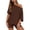 Brown, variant on Womens Lounge Set Plus Size off-Shoulder Top and Shorts Set, Loose Fit 2-Piece Summer Outfits Casual for Beach and Resort Brown 2XL