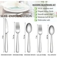 thumbnail image 2 of VeSteel 18/10 Stainless Steel Silverware Set, 40 Piece Fancy Flatware Cutlery Eating Utensils Tableware Set for 8, 2 of 7