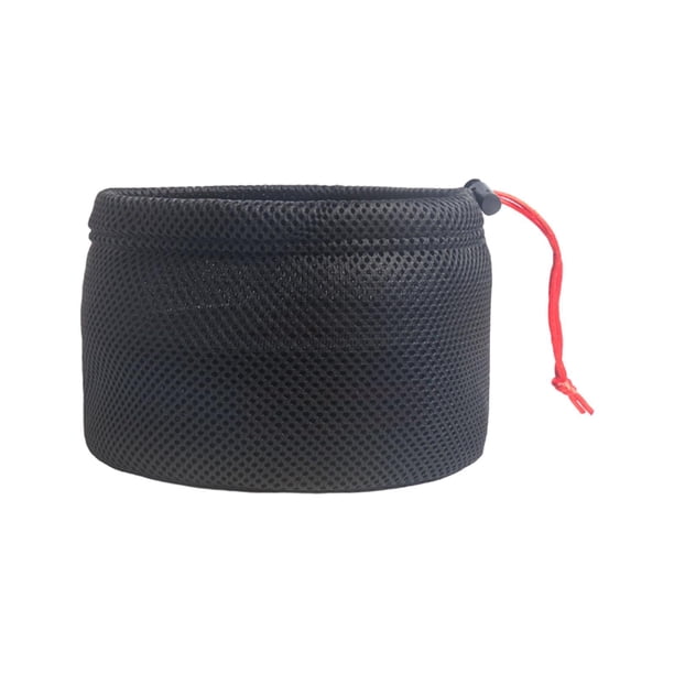 Bolsa de almacenamiento para ollas de Camping, organizador de cubiertos con cordón, transpirable, ligero, artículos pequeños, bolsa de transporte para 26cmx18cm