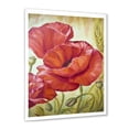 thumbnail image 2 of Designart 'Blossoming Red Poppies In Wheat Fields I' Traditional Framed Art Print, 2 of 4