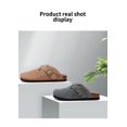 thumbnail image 4 of Guoluofei Women's Suede Clogs Mules Stylish Couple's Clogs for Women and Men Cow Leather with Arch Support and Cork Footbed, 4 of 7