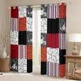 thumbnail image 2 of Feelyou Rugby Sports Blackout Curtains Set of 2 (52x84 Each), Patchwork Window Curtains, 2 of 6