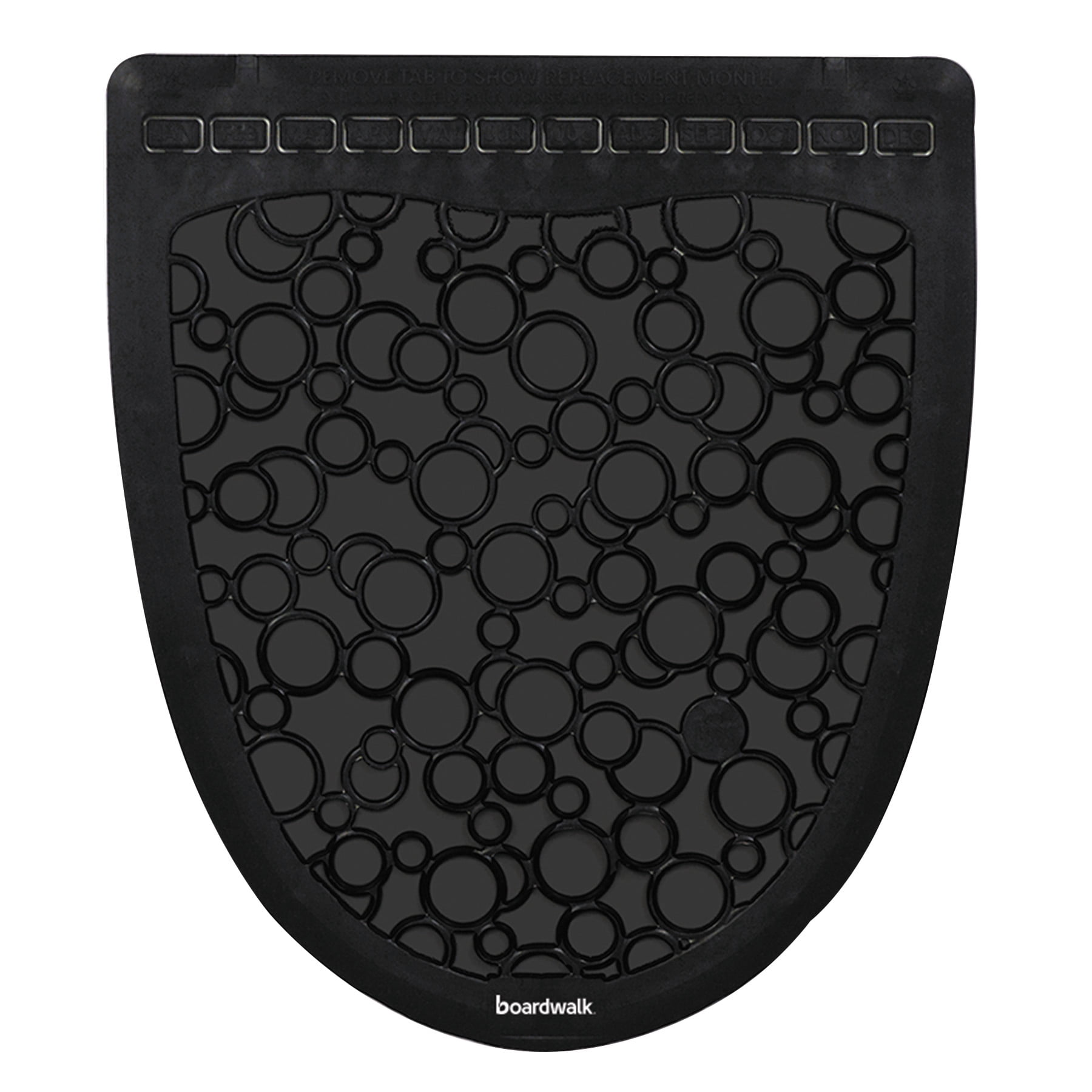 Boardwalk Urinal Mat 2.0, Rubber, 17.5 x 20, Black/Black, 6/Carton -BWKUMBB