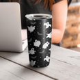 thumbnail image 4 of 20oz Tumblers Spooky Halloween Ghosts Pattern Stainless Steel Vacuum Insulated Double Wall Travel Tumbler Cups Mug with Lid and Straw,Cleaning Brush for Cold & Hot Drinks, 4 of 7