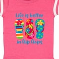 thumbnail image 4 of Inktastic Life is Better Flip Flops Girls Baby Bodysuit, 4 of 5