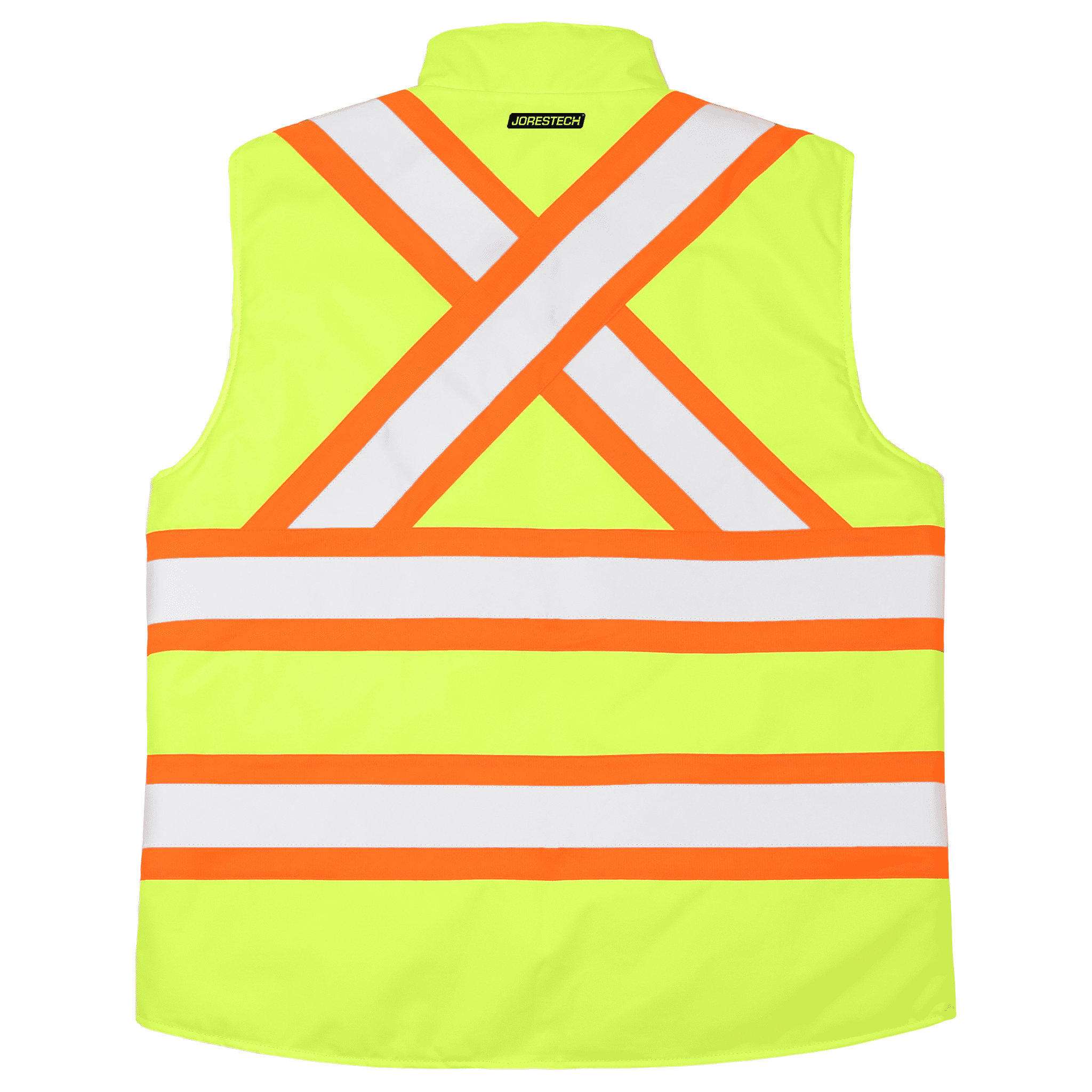 JORESTECH Hi-Vis Reversible Insulated Safety Vest, Two-Toned, ANSI Class 2, VL-11 (4XL, Lime)