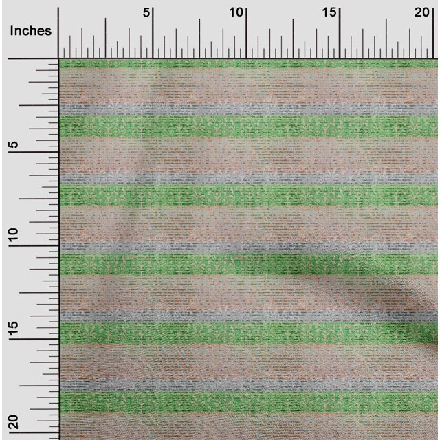 oneOone Silk Tabby Green Fabric Floral & Texture Craft Projects Decor Fabric Printed By The Yard 42 Inch Wide