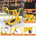 thumbnail image 2 of Pinypikaka 1100 LBS Hydraulic Lift Table Cart, 32" Max Lifting Height, Heavy Duty Single Scissor Lift Table with Non Slip Pad & Wheels, Industrial Hydraulic Platform Cart for Warehouse, 2 of 8