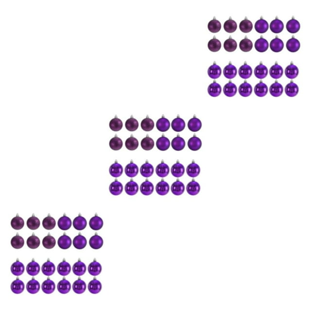 Transemion 24pieces Effective Decoration Balls Easy To Christmas Essentials Durable purple 3Set