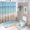 color-3, variant on Sunshine Beach Starfish Shower Curtain Set Waterproof Bathroom Toilet Seat Cover Bath Non-slip Mat Rug Carpet Bath Decor