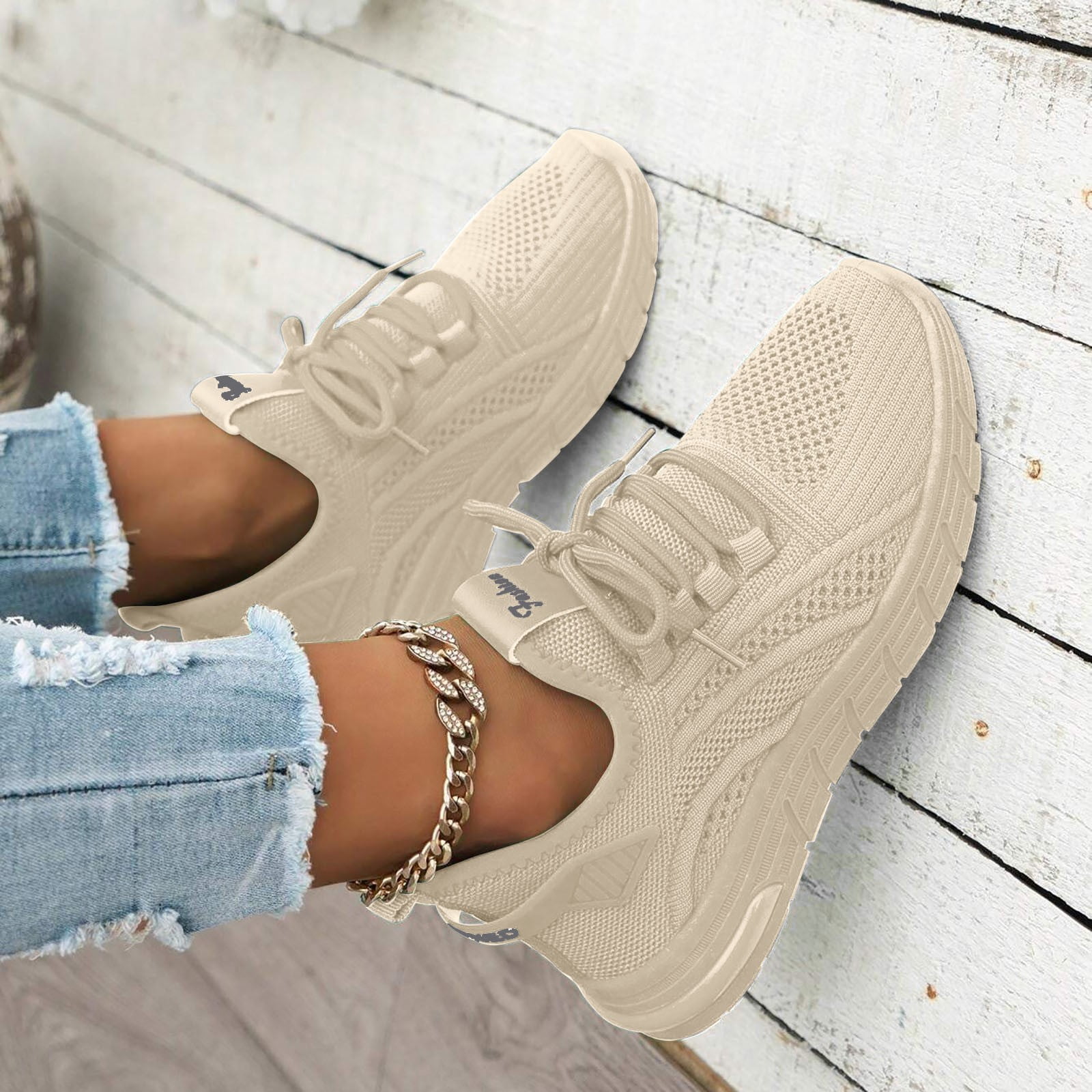 Womens Casual Sneakers All Seasons Women's Sports Shoes Round Toe