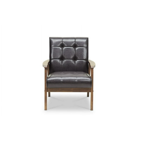 Baxton Studio Mid-Century Masterpieces Club Chair-Brown