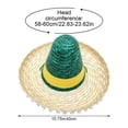 thumbnail image 3 of Hsqqdc Woven Straw Sombrero Hat, Wide Brim Mexican Style Sun Hat for Adults, 3 of 7