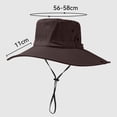 thumbnail image 4 of SAWOBUUN Men's Wide Brim Fishing Sun Hat UV Protection Bucket Cap for Beach Hiking Camping Safari Hat, 4 of 6