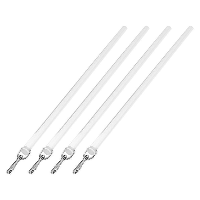 Clear Curtain Pull Rods – 4pcs Transparent Drapery Wands with Smooth Silent Rotation for Versatile Window Treatments for Blinds and Draperies