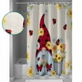 thumbnail image 3 of Shower Curtains Sets for Bathroom Decor Daisy Flower Gnome Ladybug Waterproof Bathroom Curtain with Hooks, Farm Watercolor Floral Retro Linen for Bathroom Decor,36x72IN, 3 of 7