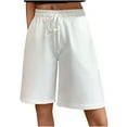 thumbnail image 2 of Womens Shorts Clearance Fashion Womens Drawstring Casual Elastic Waist Loose Solid Shorts Pants, 2 of 3