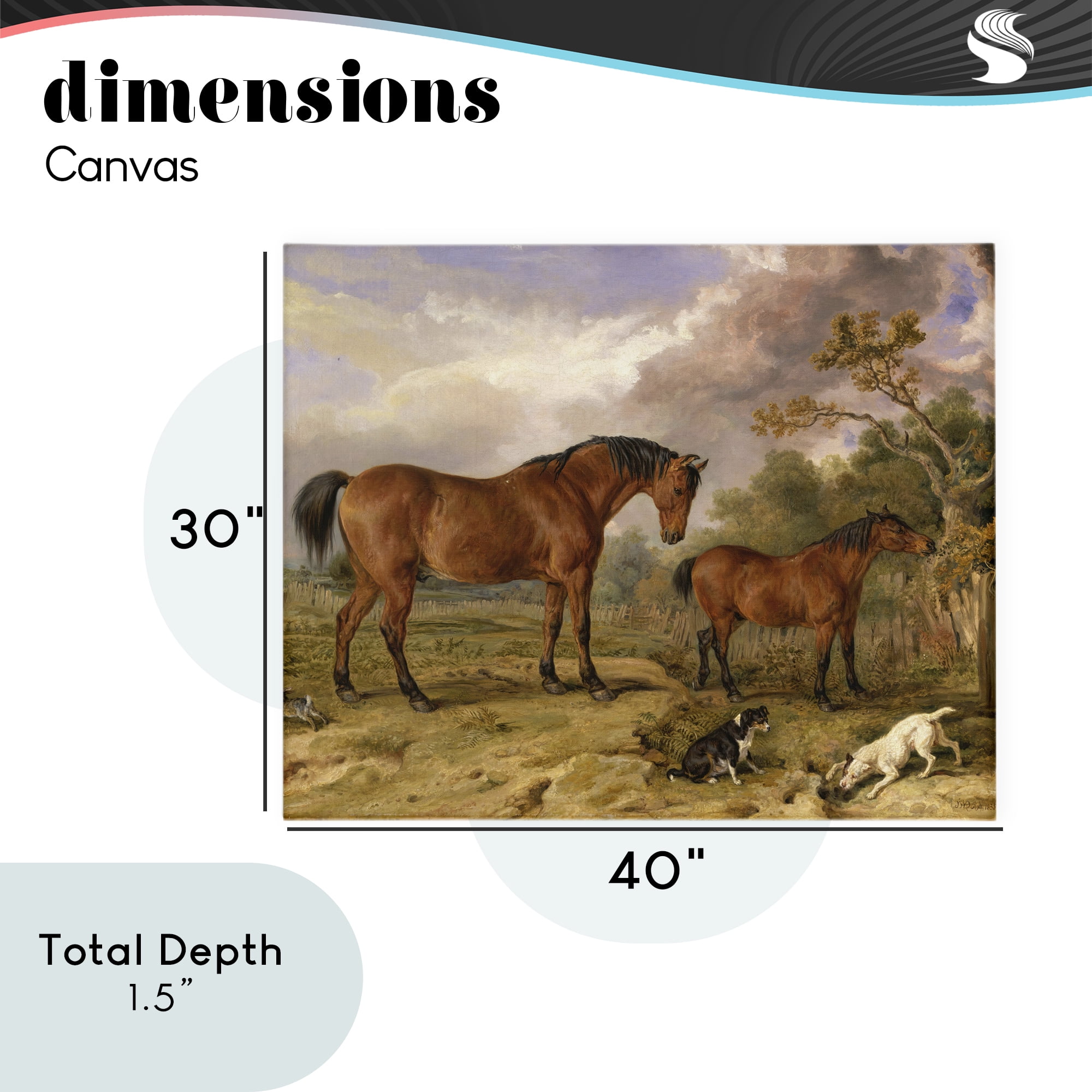 Stupell Industries Classic Portrait of Horses Canvas Wall Art, design by Tina LeCour