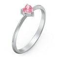 thumbnail image 3 of Heart Birthstone Ring - Pink Tourmaline (October), 3 of 6