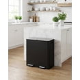 thumbnail image 3 of Arlopu 21.2gal Dual Trash Can with Odor-Control Box, Large Stainless Steel Compartment Garbage can, Step-on Recycle Bin, Soft-Close Lid & Removable Inner Buckets, 3 of 9