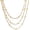 Gold Golden beads, variant on Women's multi-layered gold cross necklace, a street-style jewelry piece, perfect as a holiday gift.