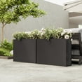 thumbnail image 2 of Metal Planters for Outdoors, Large Metal Planter Box 36”L x 10”W x 26”H Tall Rectangle Planter Box with Removable Insert Shelf, Heavy Outdoor Pots for Porch, Garden, Patio, Yard, Deck, 2 of 7