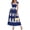 Dark Blue White Flower, variant on Summer Dresses for Women Casual Floral Boho Sleeveless Square Neck A Line Flowy Beach Maxi Sundress Pockets