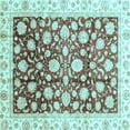 thumbnail image 1 of Ahgly Company Indoor Square Oriental Light Blue Traditional Area Rugs, 3' Square, 1 of 4