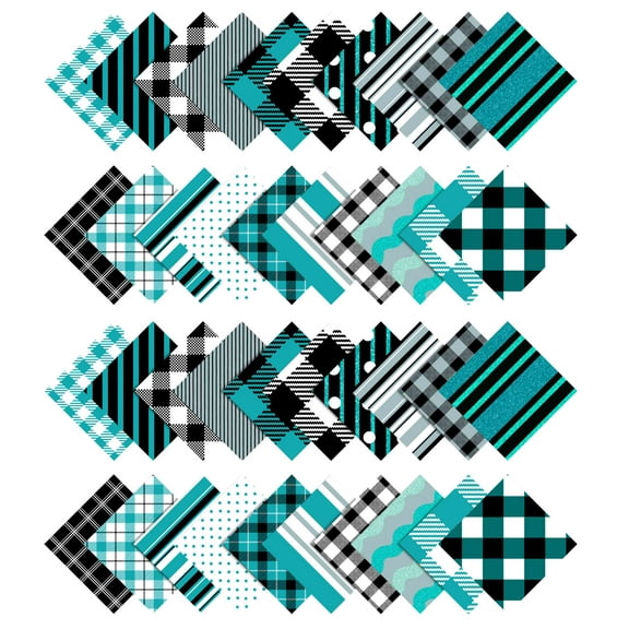 Soimoi Check Print Precut 5-inch Cotton Fabric Quilting Squares Charm Pack DIY Patchwork Sewing Craft-White