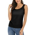 thumbnail image 4 of SAYFUT 2 Pack Womens Sleeveless Tank Tops Soild Color Round Neck Chiffon Undershirts Casual Loose Tops Sleeveless Tank, Black/Pink/Purple/Blue S-2XL, 4 of 8