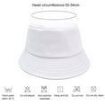 thumbnail image 2 of 50-54cm Hutumfang Kinderhut einfarbiger Fischerhut Outdoor Freizeit Sonnenschutz Becken Hut - white, 2 of 5