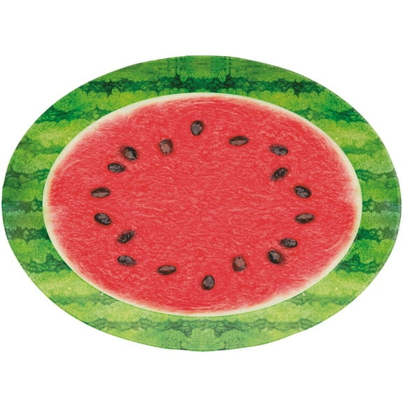 Watermelon Oval Plastic Serving Tray