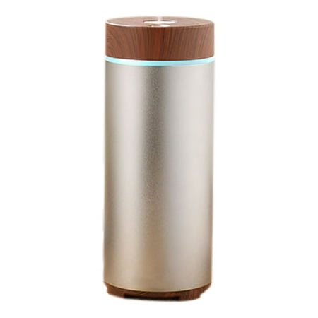

Aluminum Wood Mini Air Humidifier Usb Charging Aromatherapy Oil Diffuser Home Office Gray