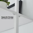 thumbnail image 6 of HMOREY 6 Tiers Modern Ladder Bookshelf, Wall Mount Bookcase White, 6 of 10