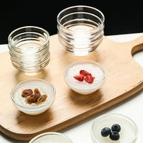 Niceauty Small Glass Bowls for Home Transparent Prep Bowls Elegant Round Shape Stackable 10pcs