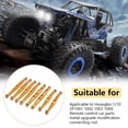 thumbnail image 2 of Vista de enlace RC Práctica Piezas de automóvil RC de metal RC Reemplazo de accesorios de automóvil RC premium para el automóvil RC 44571 ZP1001 1002 1003 1004 Gold 8 Pack Inevent FN001489-01, 2 of 7