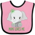 thumbnail image 3 of Inktastic Mimi Loves Me Cute Elephant Boys or Girls Baby Bib, 3 of 4