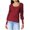 Summer01Red, variant on ylioge Long Sleeve Shirts for Women, Womens Lace Up Tops Solid Color Crewneck Pullover Blouses for Women Dressy Casual Spring