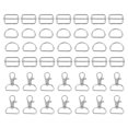 thumbnail image 1 of 60pcs Swivel Snap Hooks Key Chain Lanyard Clips D Rings Tri-Glide Slide Buckles, 1 of 5